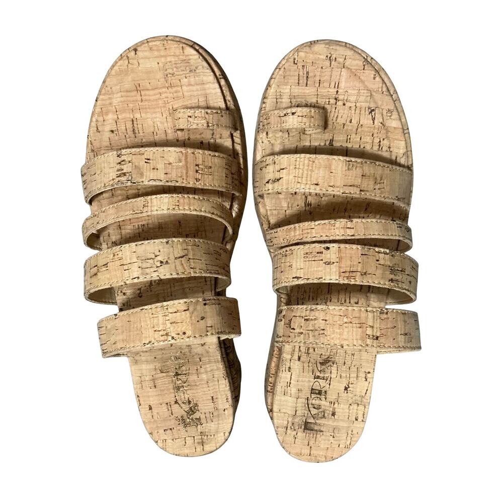 Kork-Ease CorkMaya Wedge Platform Cushioned Slide Sandals Size 8